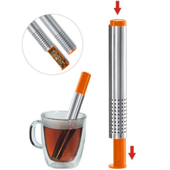 Tea Infuser/Steeper Stick 1tbsp/ 15 g Capacity Stainless Steel Assorted Colors - Picture 1 of 5